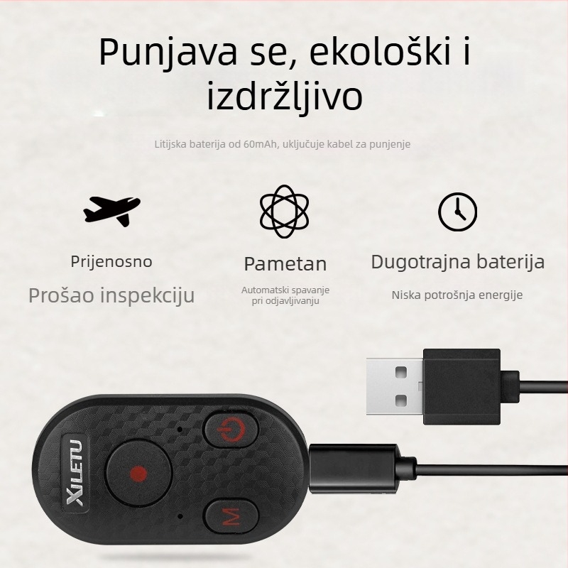 Happy Way XCR-2 Magnetni Bluetooth 4.0 Selfie daljinski upravljač za telefon i GoPro, Punjiv, ABS