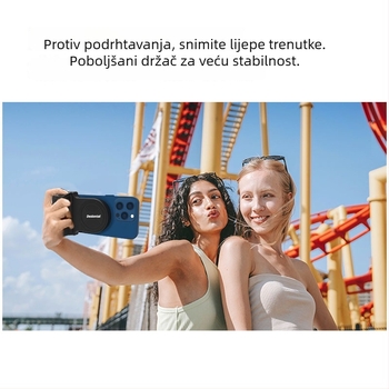 Magnetski Bluetooth pomoćnik za telefon – video stabilizacija i Vloga, glava stativa za jednu ruku, PH-30B, ABS, težina 95 g
