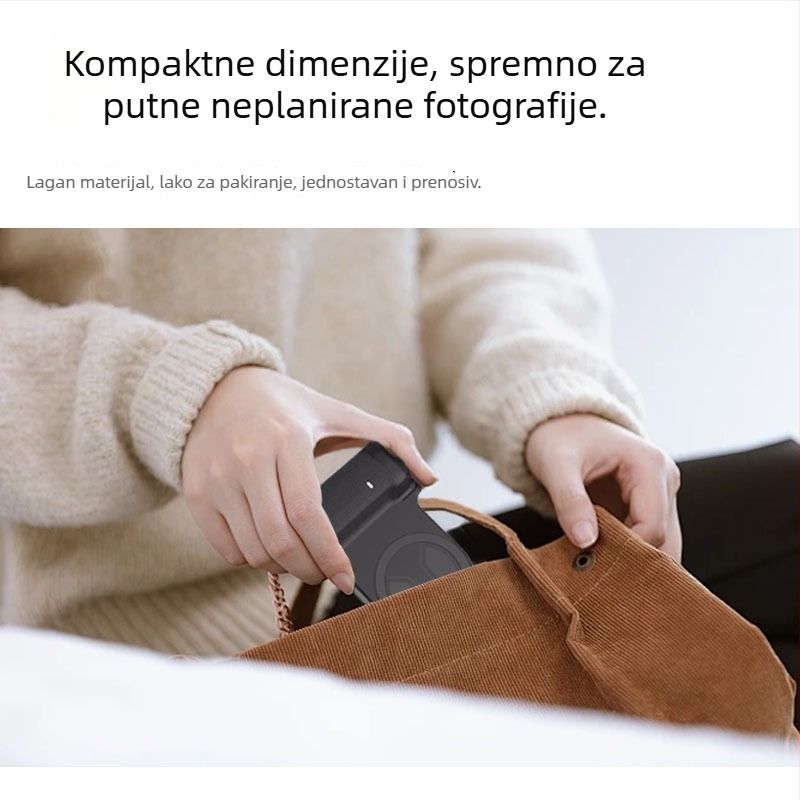 Magnetski Bluetooth pomoćnik za telefon – video stabilizacija i Vloga, glava stativa za jednu ruku, PH-30B, ABS, težina 95 g