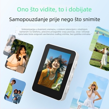 Zaslon telefona kao ogledalo za selfie i magnetski stražnji selfie; Bluetooth 5.4, ABS, 80 g