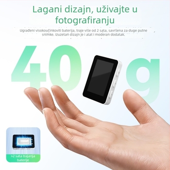 Zaslon telefona kao ogledalo za selfie i magnetski stražnji selfie; Bluetooth 5.4, ABS, 80 g