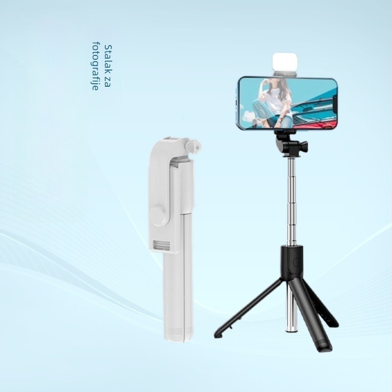 Prošireni selfie štap s stativom za telefon – rasvjeta za prijenos uživo, Bluetooth daljinski, model R1/R1S