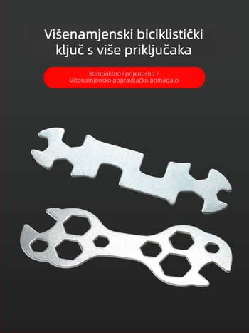 Ključ u obliku cvijeta za popravak bicikla, višenamjenski alat, metal