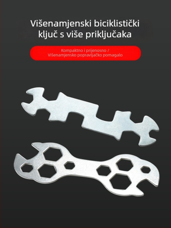 Ključ u obliku cvijeta za popravak bicikla, višenamjenski alat, metal