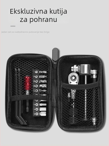 Set alata za popravak bicikla s pumpom i ključem — višenamjenski skup alata za planinski bicikl