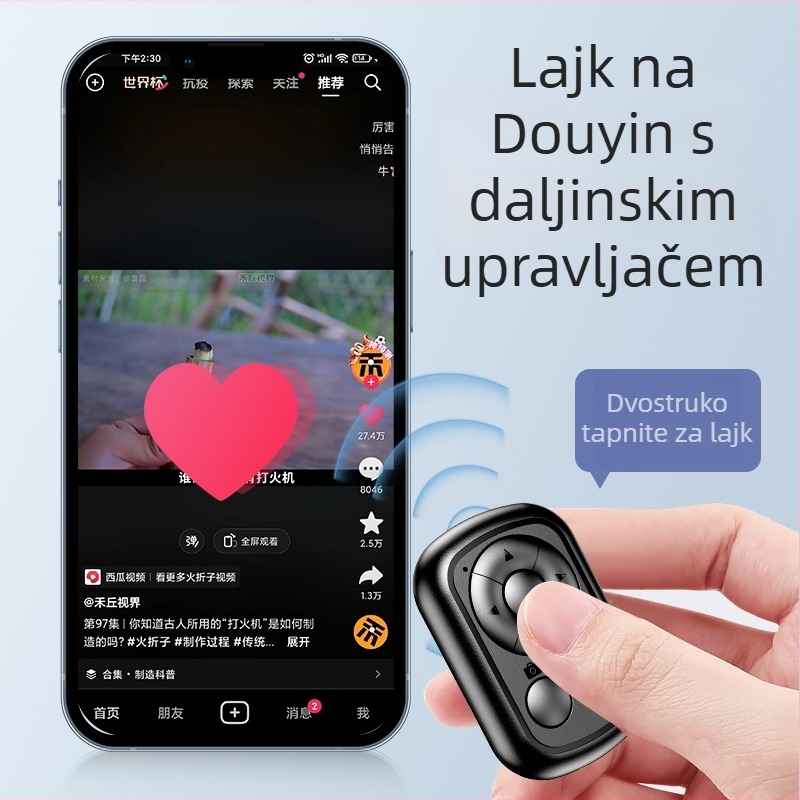 Bluetooth daljinski upravljač za telefon za selfie i live stream, Bluetooth 4.0, ABS kućište, 11 g, modeli M7/M9