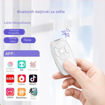 S86 Bluetooth daljinsko upravljanje za selfie za pametni telefon, model S86, Bluetooth 4.0, punjiva polimer baterija, plastično kućište, težina 40 g