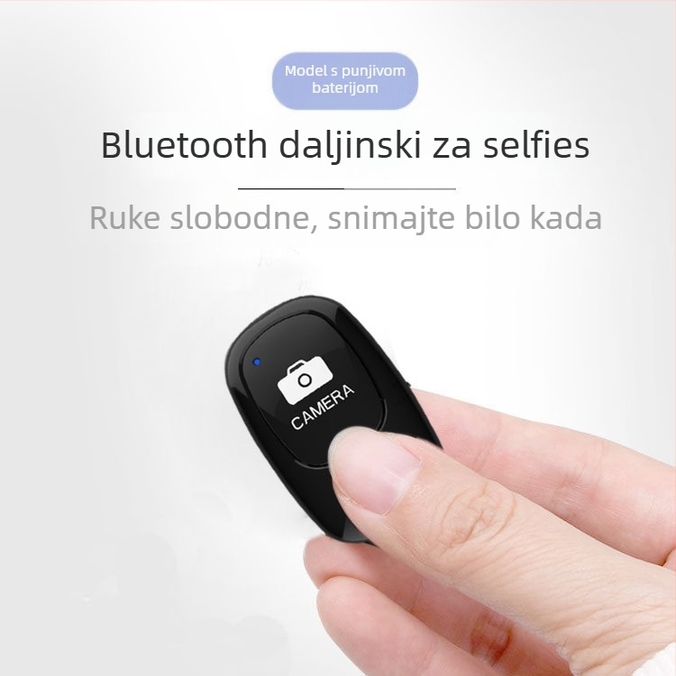 Bluetooth selfie daljinski upravljač 5.0 — ABshutter3, ABS kućište, težina ~10 g, uključuje daljinski