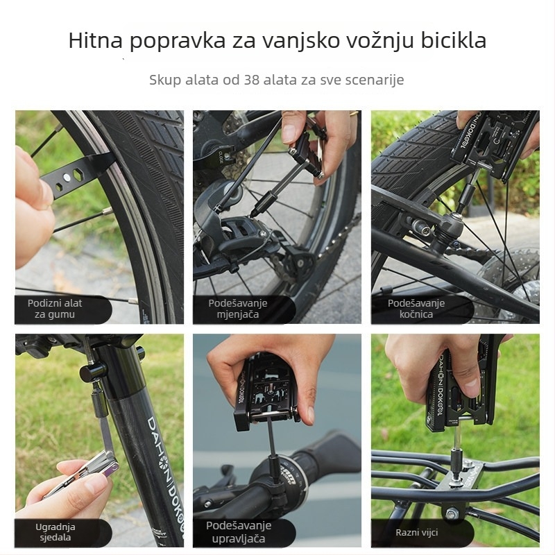Dahon Big Line 38-u-1 Višenamjenski prijenosni Kombinirani alat za popravak bicikla YFDH8 (Materijal: legirani čelik; Kategorija proizvoda: Kombinirani alat; Marka: Dahon Big Line)