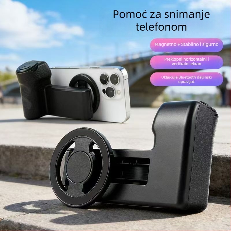 Stabilizator za pametni telefon s magnetskim držačem i Bluetooth daljinskim upravljačem, ABS, 96 g, model K11, Bluetooth 5.0
