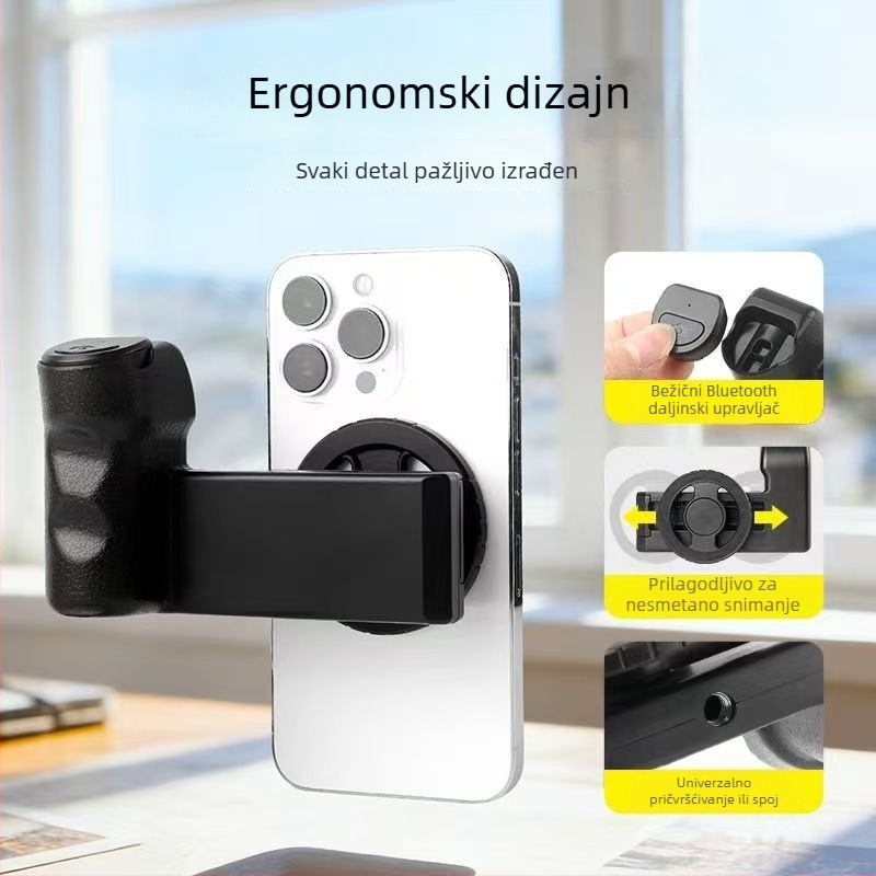 Stabilizator za pametni telefon s magnetskim držačem i Bluetooth daljinskim upravljačem, ABS, 96 g, model K11, Bluetooth 5.0