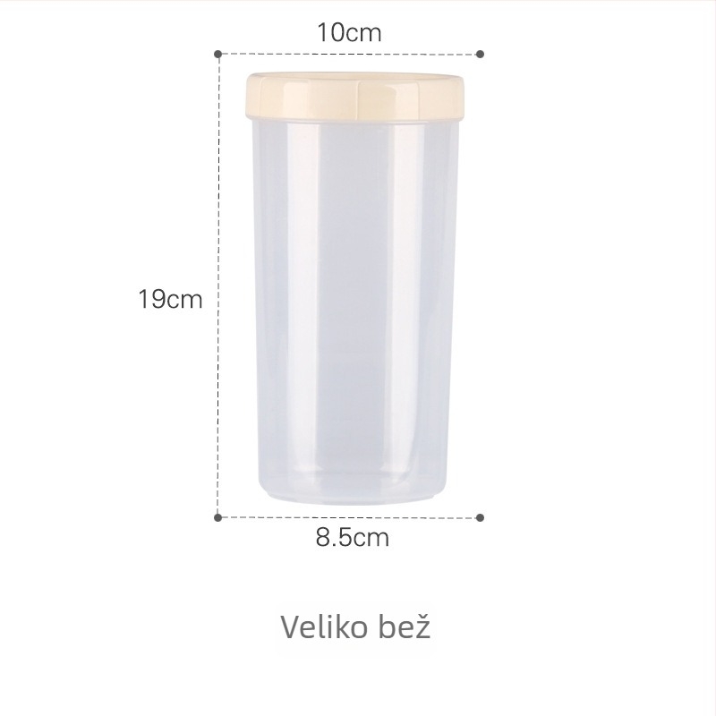 Zatvorena posuda za skladištenje hrane (otporna na insekte, prehrambena kvaliteta, okrugla od plastike, 501-800 ml, prikladna za mikrovalnu pećnicu)