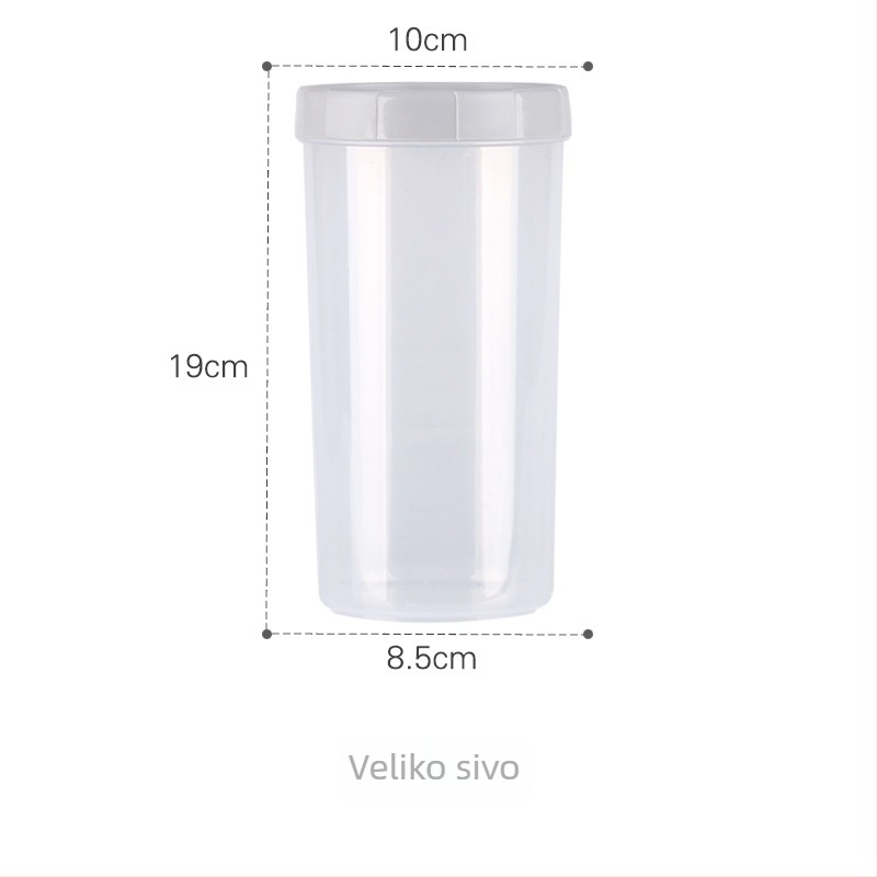 Zatvorena posuda za skladištenje hrane (otporna na insekte, prehrambena kvaliteta, okrugla od plastike, 501-800 ml, prikladna za mikrovalnu pećnicu)