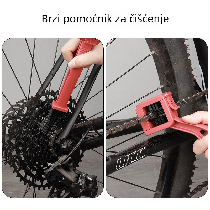 Četka za čišćenje lanaca bicikla i motocikla sa kvadratnom glavom — ABS materijal, Zhuo Xuan brend, moguć privatni label