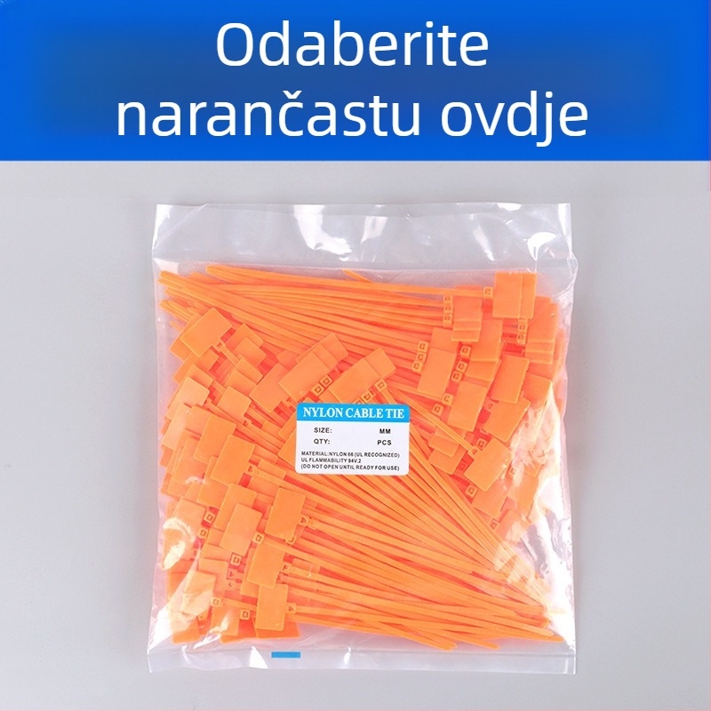 Kabelske stezaljke za označavanje PA66 materijal; Marka Jiutai; paket od 100 komada uz naljepnicu i olovku; Podrijetlo: Wenzhou, Zhejiang, Kina.