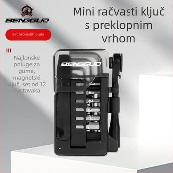 Bouncing Fruit prijenosni set alata za popravak bicikla za brdske i cestovne bicikle, uključujući ratchet ključeve i kombinirane alate