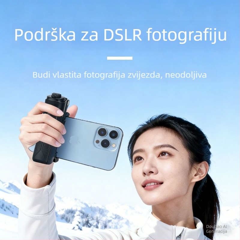 Selfie štap s rotacijom 360°, Bluetooth daljinski upravljač, aluminijska smjesa, univerzalna kompatibilnost, mogućnost prilagodbe