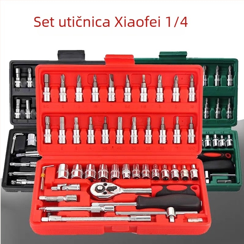 Set ključeva s 48 dijelova, šestougaoni nastavci, čelik, plastična kutija, model WE2