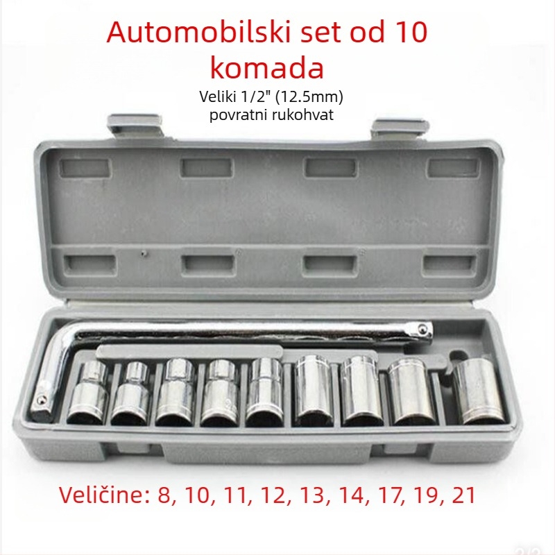 Set ključeva s 48 dijelova, šestougaoni nastavci, čelik, plastična kutija, model WE2