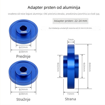 TOOPRE Kombinirani alat od aluminijske legure za ugradnju i demontažu pres-in srednjeg osovina — prilagodljiva obrada