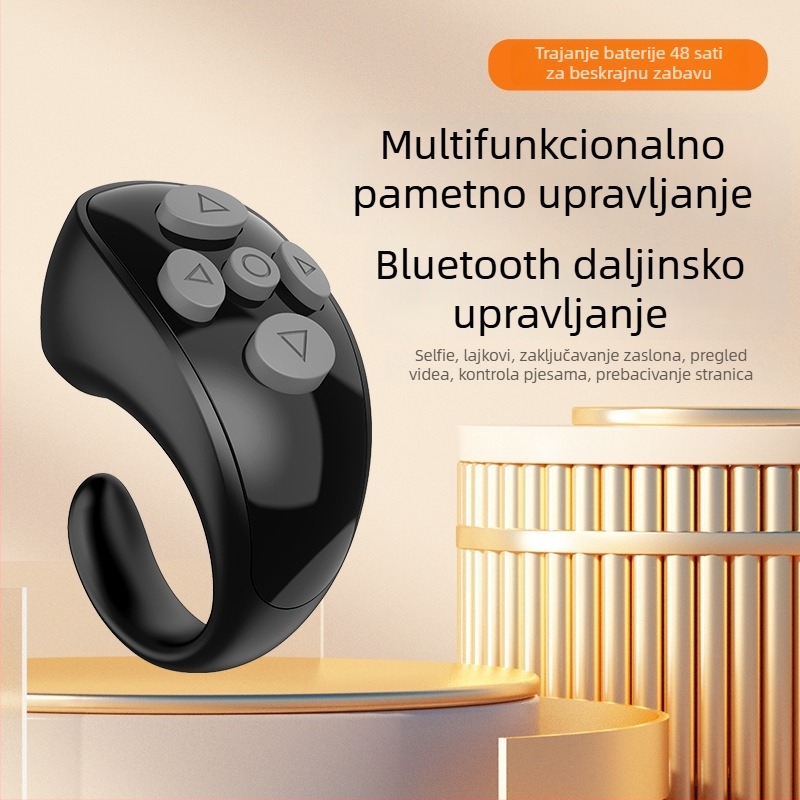 Ly-09 prsten Bluetooth daljinski upravljač za kratke videozapise, Bluetooth 5.3, ABS materijal, težina 10