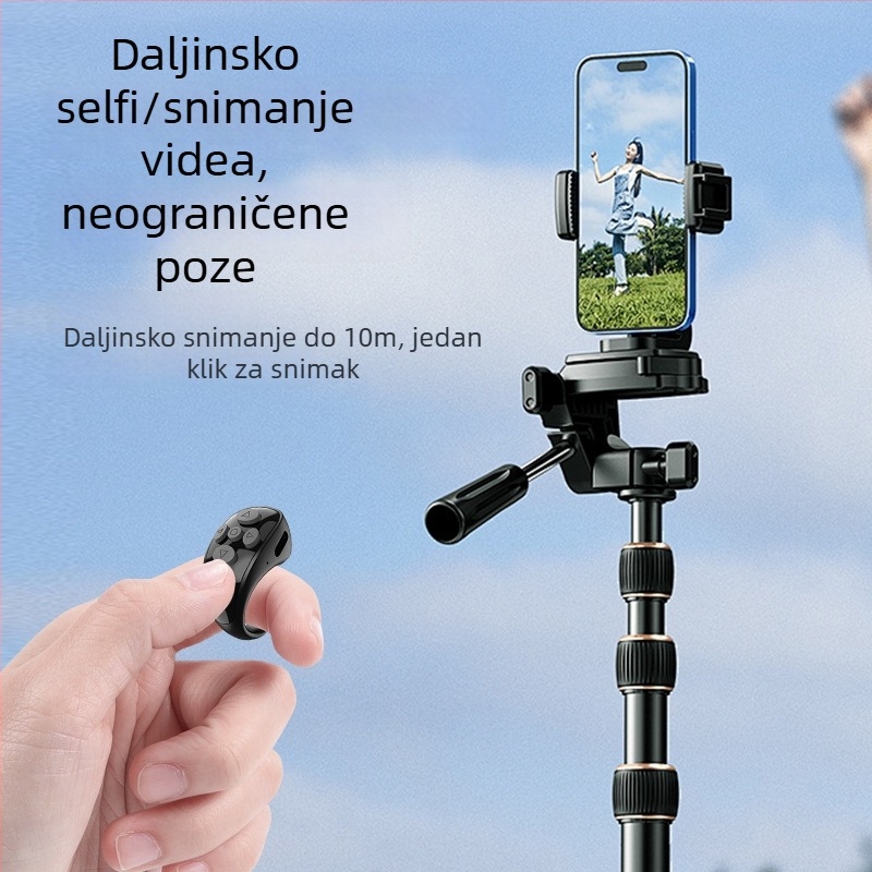 Ly-09 prsten Bluetooth daljinski upravljač za kratke videozapise, Bluetooth 5.3, ABS materijal, težina 10