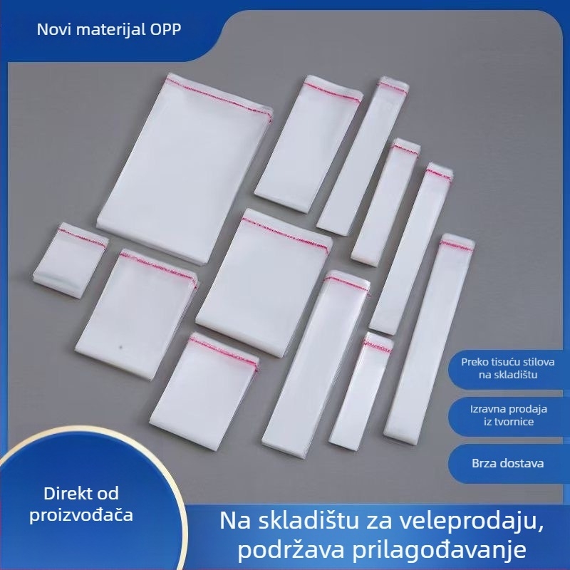 OPP samouzatvara vrećice za pakiranje odjeće, paket 100 kom., duljina zatvaranja 1–50 cm