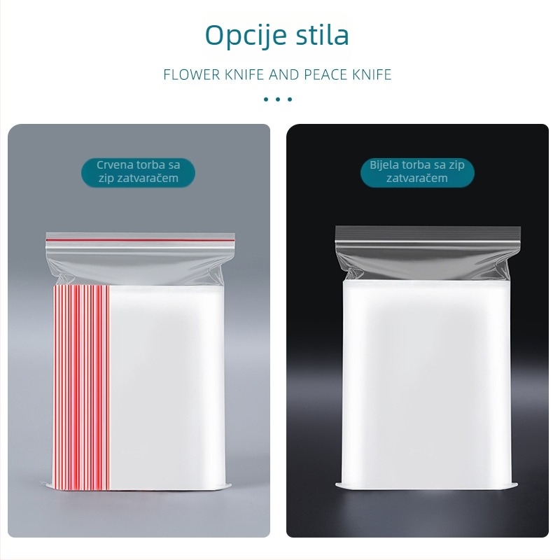 Prozirna PE samouzavarujuća vrećica za pakiranje hrane, duljina brtvljenja 3 cm, marka Jucai Packaging