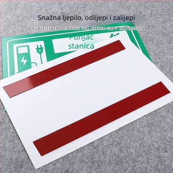 Znak zone za punjenje električnih vozila – UV-ispis PVC, za podzemnu garažu, sigurnosni i parkirni znak