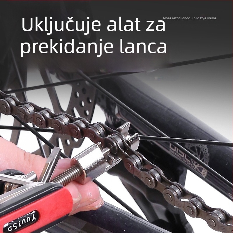 Set alata za popravak bicikla – aluminijska legura, kombinirani paket, marka YUUISD, mogućnost prilagodbe, dopuštene privatne marke