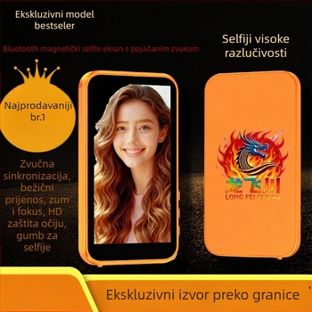 Bežični stražnji magnetski selfie zaslon za telefon s daljinskim upravljačem i zvukovnim zumom projekcije — Model Beauty 7, Bluetooth 4.0, Plastika, 100 g