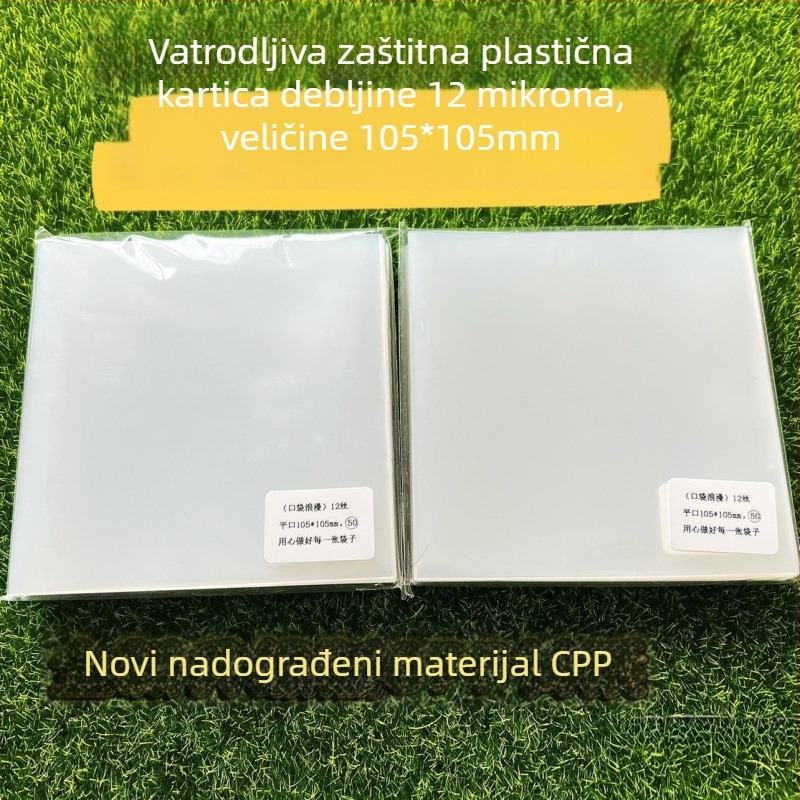 Kvadratna zaštitna vrećica za kartice sa samouzavarenim zatvaračem, ojačani film, debljina 12 mil ili 20 mil, za pakiranje kartica i nakita