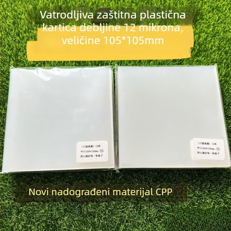 Kvadratna zaštitna vrećica za kartice sa samouzavarenim zatvaračem, ojačani film, debljina 12 mil ili 20 mil, za pakiranje kartica i nakita