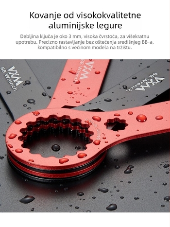 Ključ za demontažu donjeg BB za brdski bicikl — aluminijska legura, marka VXM