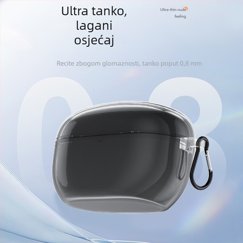 Zaštitno kućište Sony WF-1000XM5 – prozirni TPU kućište za bežične slušalice uz redukciju buke i otpornost na pad