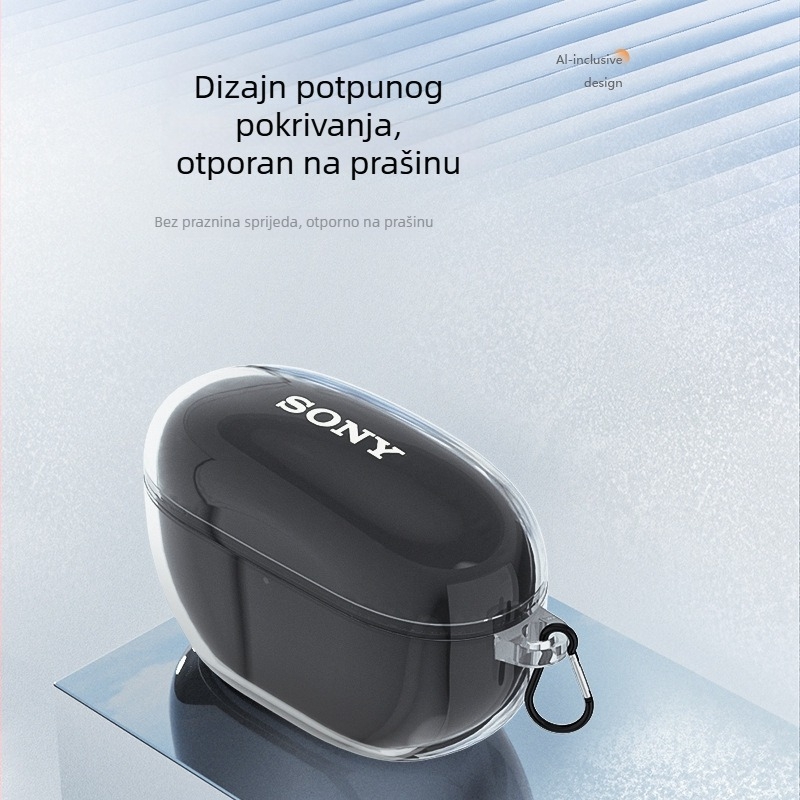 Zaštitno kućište Sony WF-1000XM5 – prozirni TPU kućište za bežične slušalice uz redukciju buke i otpornost na pad