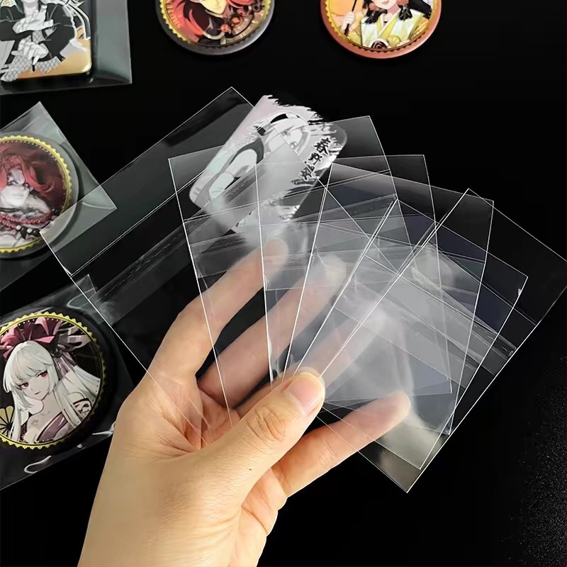 Samoljepiva prozirna vrećica za anime značke i skladištenje žitarica (materijal: OPP; duljina zatvaranja 5-20 cm; samoljepljiva; debela; prozirna)