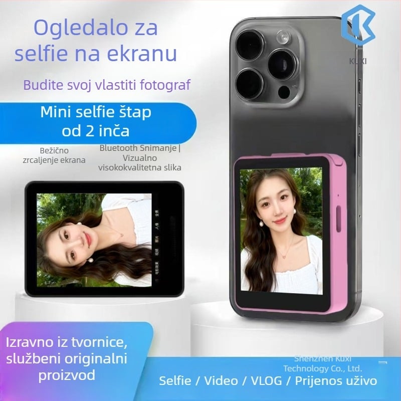 Uređaj za projekciju selfie s mobitela — Hl209, Bluetooth 4.0, 240x320p, težina 41 g, kompatibilan Android/iOS/HarmonyOS