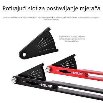 Alat za mjerenje habanja lanaca bicikla – aluminijska legura, model 13FQ0473, Quanxin