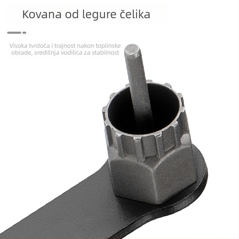 CYCLISTS Metalni set alata za demontažu flywheel bicikla i kombinirani ključ za kazetu i lanac