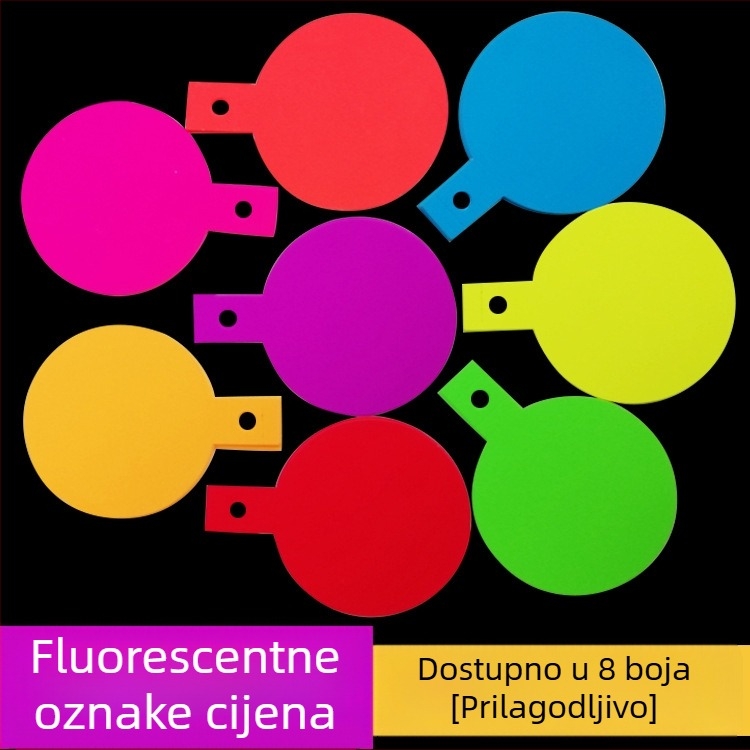 Xin Xin etiketa za odjeću od fluorescirajućeg papira 230 g, jednobojni tisak, pogodna za trgovine odjećom, trgovačka centra i supermarkete