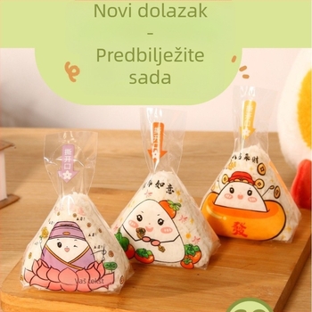 Trokutasta vrećica za pakiranje rižinih kuglica, prehrambene kvalitete, jednostavan za kidanje otvor, plastična vrećica sa četvrtastim dnom, Brend: Smart Bag s posebnom oblikom