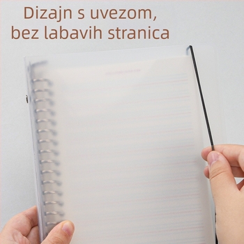 Prozirni dnevnik s PP koricama, kopčom i odvojivom spiralom, format B5