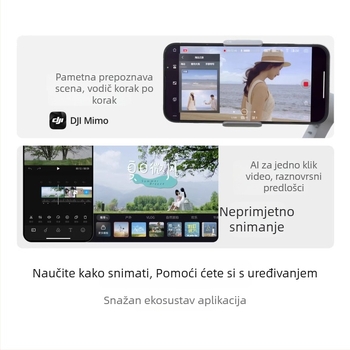 DJI Osmo Mobile SE gimball za pametni telefon, troosna stabilizacija, Bluetooth, daljinski upravljač nije uključen