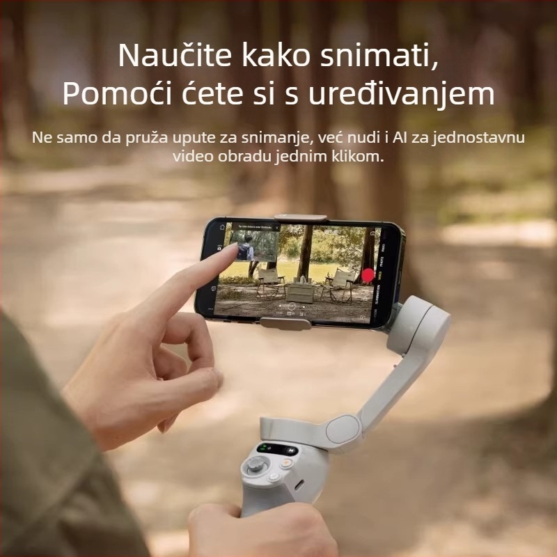 DJI Osmo Mobile SE gimball za pametni telefon, troosna stabilizacija, Bluetooth, daljinski upravljač nije uključen