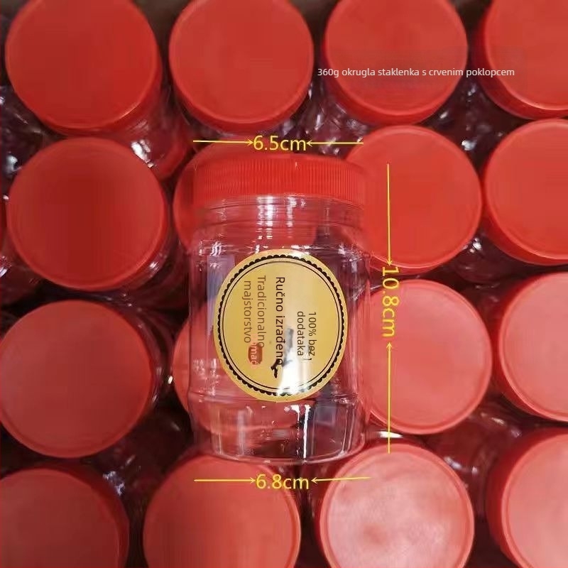 Prozirna plastična posuda za umak sa zatvaračem, kapacitet 5 L ili više, pogodna za umake od čili paprike sa sezamom i fermentiranom pastom od soje