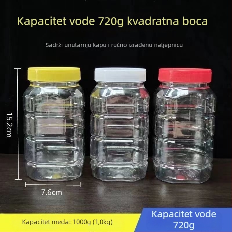 Prozirna plastična posuda za umak sa zatvaračem, kapacitet 5 L ili više, pogodna za umake od čili paprike sa sezamom i fermentiranom pastom od soje