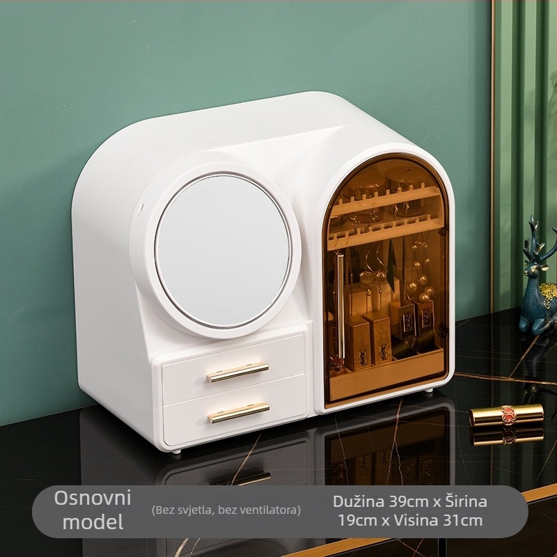 Kutija za pohranu kozmetike, model 1102, plast (HIPS+PS), kapacitet 35L, za kozmetiku, moderni minimalistički stil
