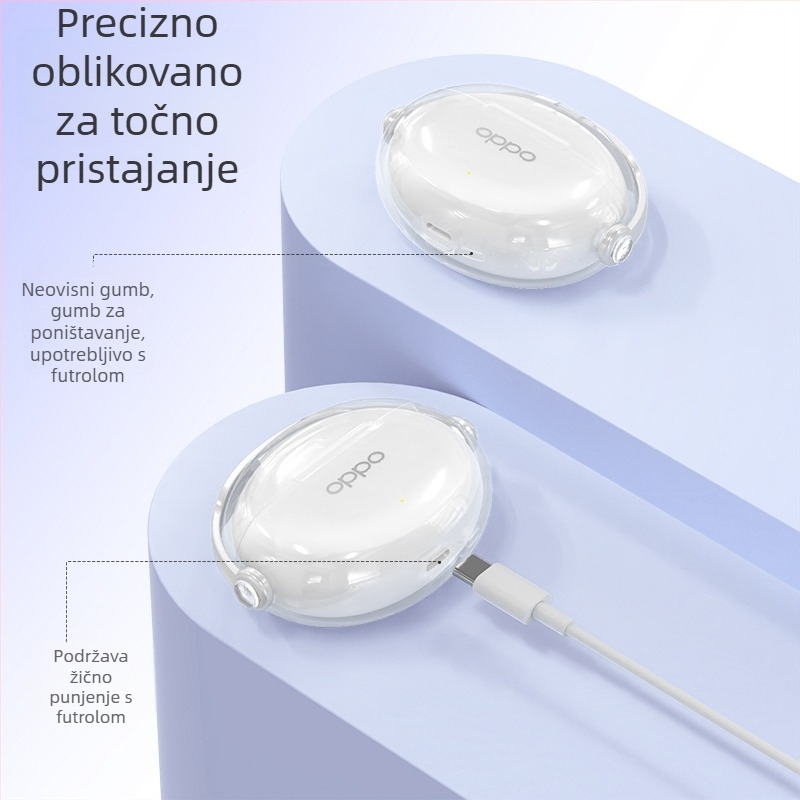 Prozirna Bluetooth zaštitna futrola za Oppo Enco X3 i Enco Air4 Pro slušalice