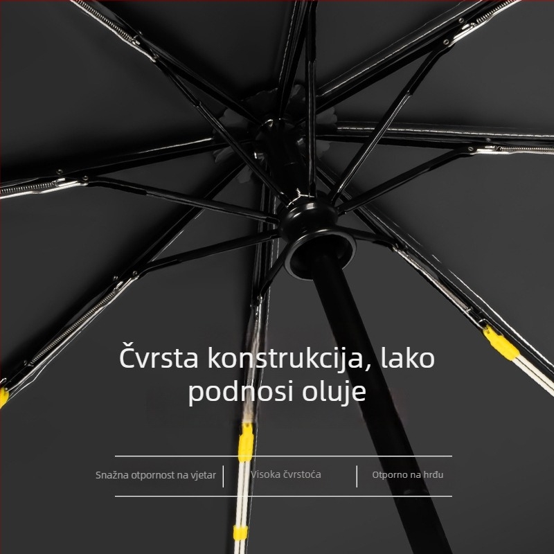 Automatski sklopivi kišobran za sunce i kišu, UV zaštita UPF>50, vinilna navlaka, 8 čeličnih rebara, automatsko otvaranje i zatvaranje